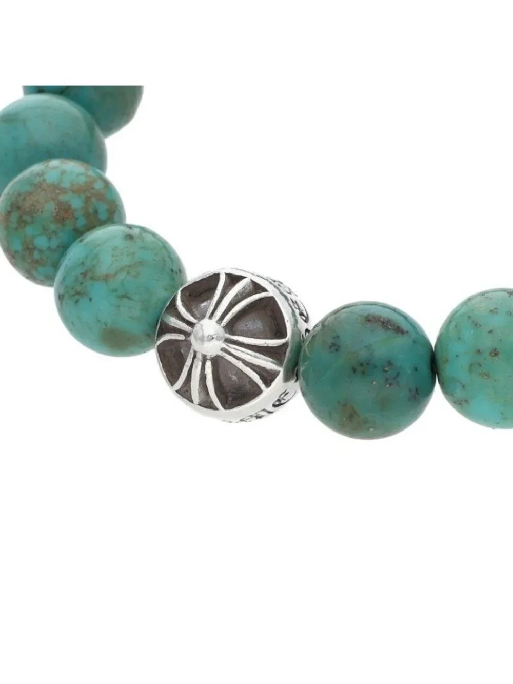 Chrome Hearts 10 Bead Bracelet Turquoise